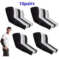 Disposable Arm Sleeves, 10 Pairs High Elasticity Arm Sleeves, Uv Protection Cooling Arm Sleeves for Cycling, Golf, Running & ...