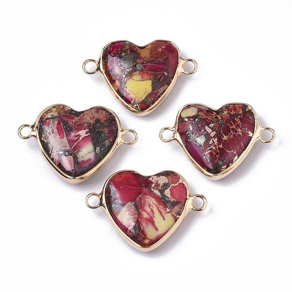 Assembled Synthetice Imperial Jasper Links connectors