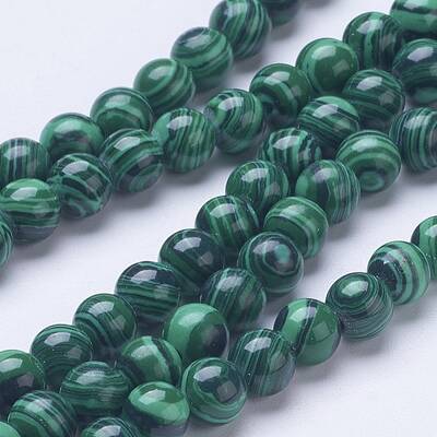 Synthetic Malachite Beads Strands