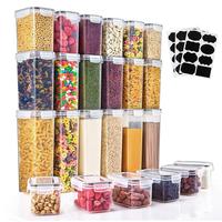 24 PCS Airtight Food Storage Containers with Lids, Plastic Kitchen and Pantry Organization Storage Containers for Flour, Suga...