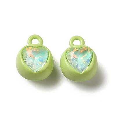 Spray Paint Alloy Rhinestone Pendants