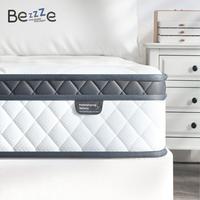 Bezzze Queen Hybrid Mattress in a Box 3-in-1 Comfort Memory Foam Supportive Coils for Zero Motion Transfer Back Lumbar Suppor...