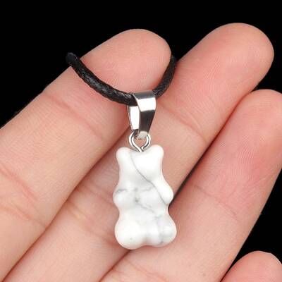 Natural Howlite Carved Pendants