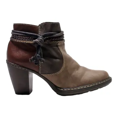 RIEKER Ankle Boots Brown Synthetic Womens UK 4