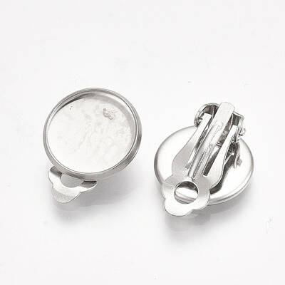 Tarnish Resistant 201 Stainless Steel Clip-on Earring Findings