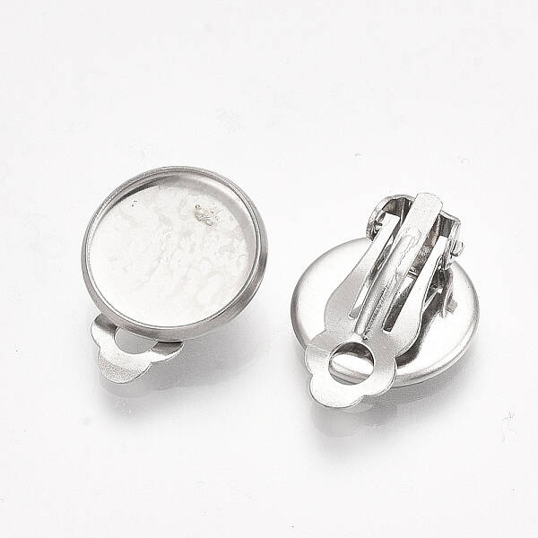 Tarnish Resistant 201 Stainless Steel Clip-on Earring Findings
