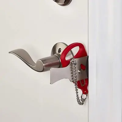 Portable Security Door Lock, Door Blocking Device, Anti-theft Padlock, Temporary Travel Door