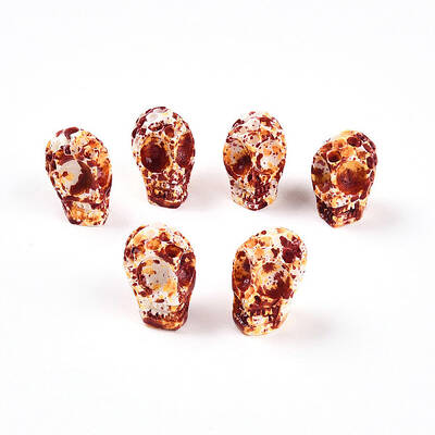 Spray Painted Resin Beads Strands