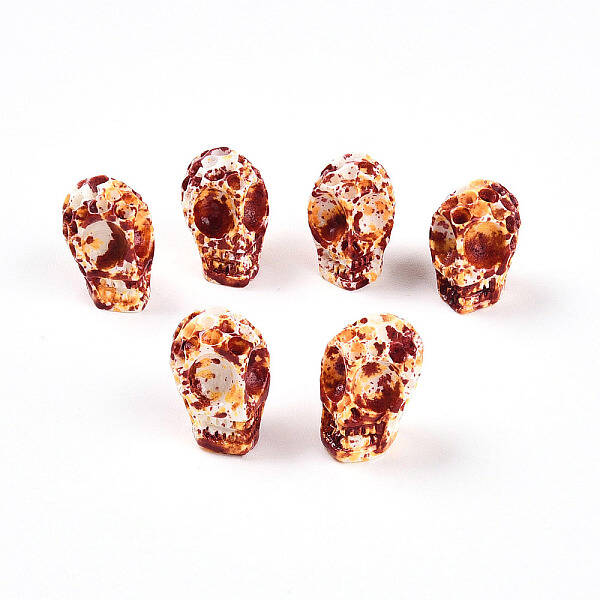 Spray Painted Resin Beads Strands