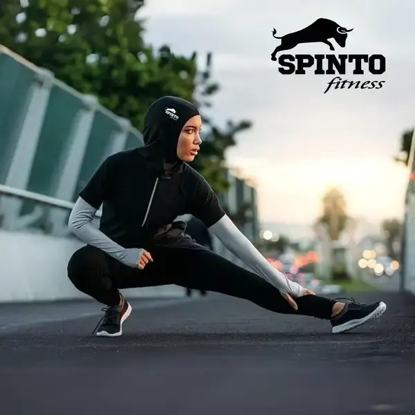 SPINTO Sports Hijab | Modest Activewear for Women | One Piece Chiffon Hijab | Lightweight Breathable Sportswear | Gym Running...