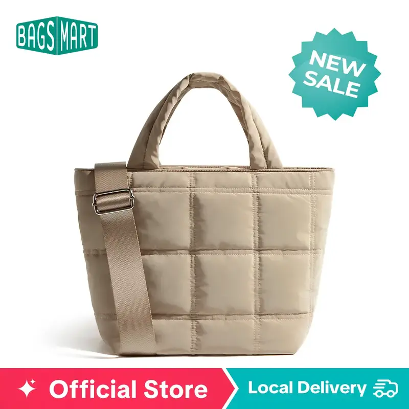 【NEW IN】BAGSMART Small Quilted Crossbody Bags for Women Lightweight Mini Crossbody Purses Tote Handbags for Daily Use Tra...