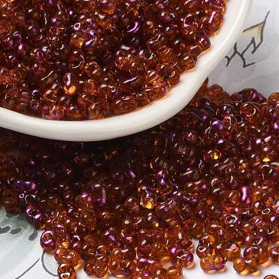 Spray Painted Glass Seed Beads