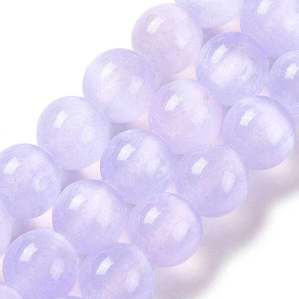 Natural Selenite Beads Strands