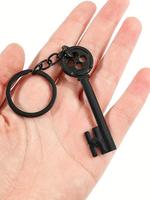Fashionable Spooky Black Key Design Keychain for Men & Women, Trendy All-match & Exquisite Keychain for Birthday Gift, Keycha...