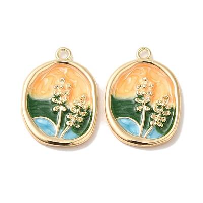 Brass Enamel Pendants