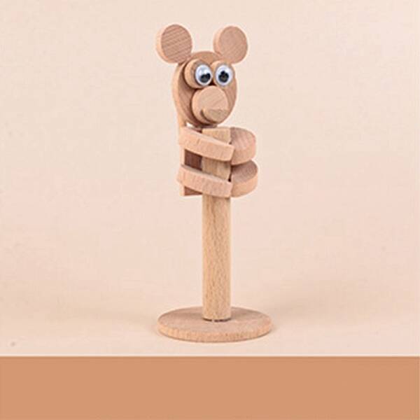 DIY Woodwork 3D Monkey Animal Wood Chip Tree Branch Material Pack