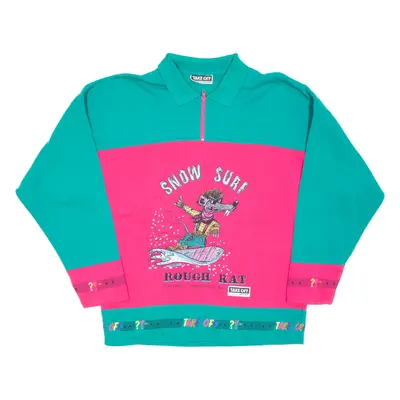 ADIDAS Rare Take Off No Rats Womens Sweatshirt Pink Collared L