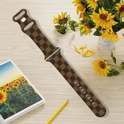 Fashionable Checkerboard Pattern Silicone Watch Band, Durable Sports Replacement Watch Band for Apple Watch SE Series 9/8/7/...