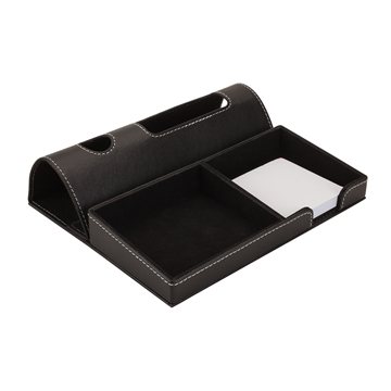 25 Customized Lexington Desk Organizer - Leatherette & Phone ...