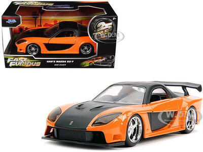 Han's Mazda RX-7 RHD (Right Hand Drive) Orange Metallic and Black 25 Years of Fast & Furious The Fast and the Furious: Tok...