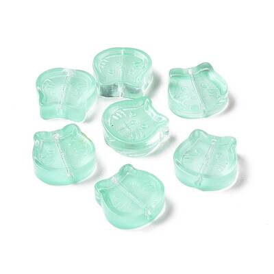 Transparent Spray Painted Glass Beads