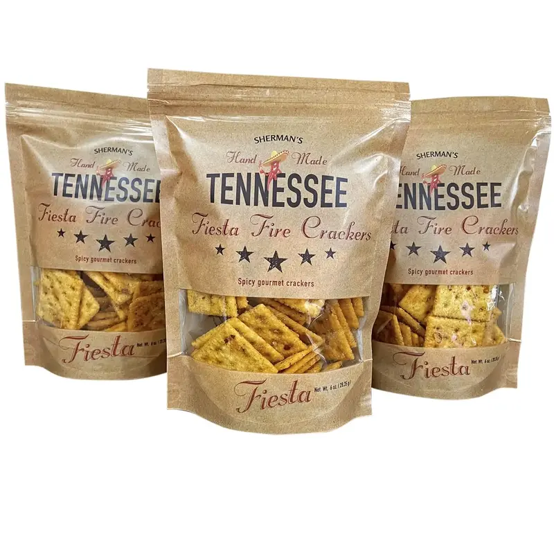 Sherman's Tennessee Hot Crackers, Fiesta Flavor. 3 pack. (6oz each), Bold Fiesta flavor perfect with chili, taco meat, salsa ...