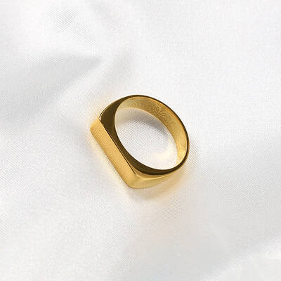 Rectangle Stainless Steel Finger Rings for Men