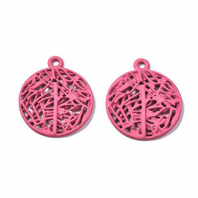 Spray Painted Alloy Pendants