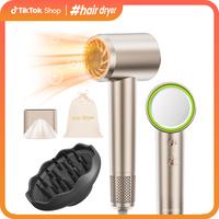 Maxodo high-speed hair dryer with brushless motor and ion technology, 4 temperature settings, thermal control technology, erg...