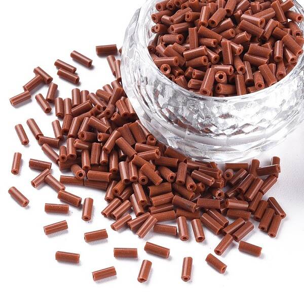 Opaque Colours Glass Bugle Beads