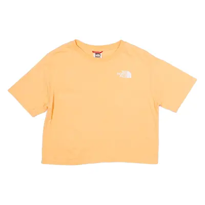 THE NORTH FACE Cropped Womens T-Shirt Orange XS