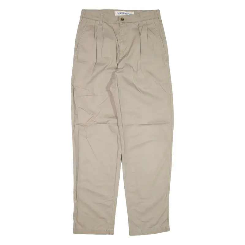 DOCKERS Khakis Trousers Beige Regular Straight Mens W30 L32