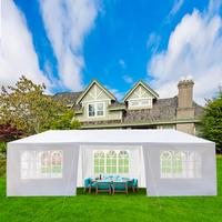 10' × 30' Party Tent Outdoor Tent for Party Rainproof Wedding Tent Event with 7 Removable Sidewalls (White)