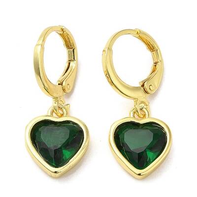 Real 18K Gold Plated Brass Dangle Leverback Earrings