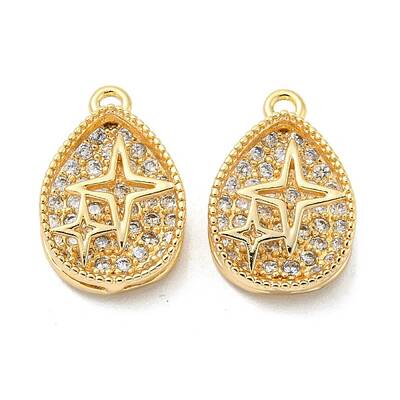 Brass Micro Pave Cubic Zirconia Pendant