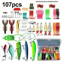 Fishing Lure Set, Fishing Lures with Hooks, Multifunctional Fishing Accessories for Sea Freshwater Lakes Streams, Outdoor Tac...