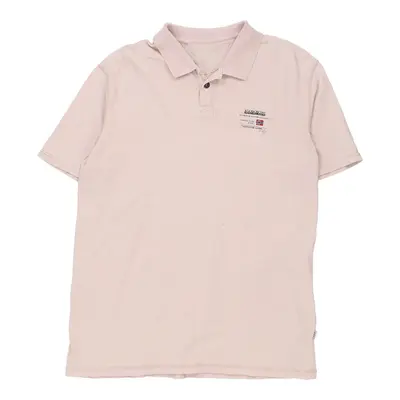 Napapijri Polo Shirt - XL Pink Cotton