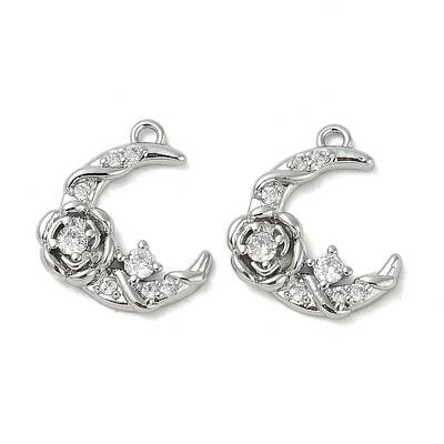 Brass Micro Pave Cubic Zirconia Pendants