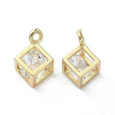 Brass Cubic Zirconia Charms