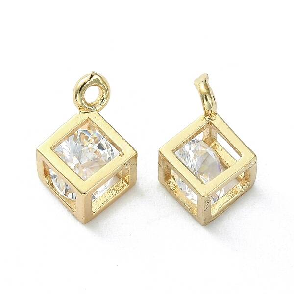 Brass Cubic Zirconia Charms