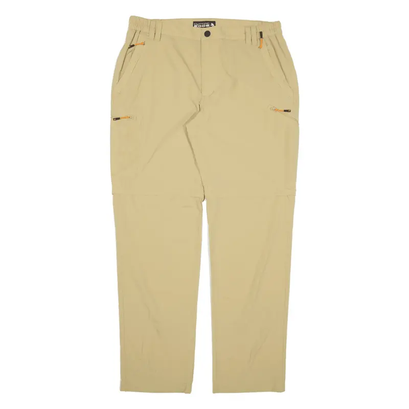 CUTTING EDGE Cargo Zip-off Trousers Beige Loose Straight Mens W36 L33