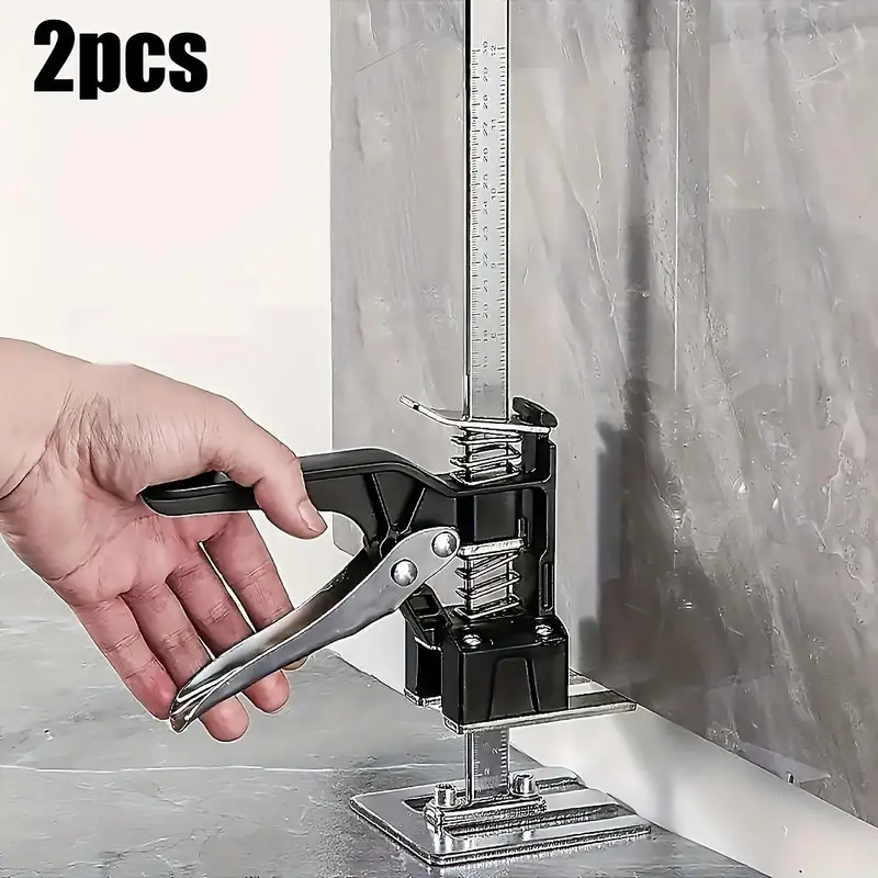 Labor Saving Tool, 15.5 Inch Portable Height Adjustable Lift Jack, Precision Clamping Hand Device For Drywall, Tile Locator, ...
