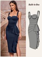CurvySweet Women's Shapewear Dress with Built-in Bra, Tummy Control, Hip Lifting, Bust Support, Wide Straps, Sleeveless Bodyc...