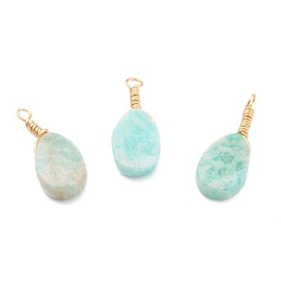 Natural Amazonite Pendants