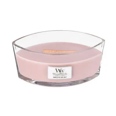 Woodwick Vanilla & Sea Salt Scented Candle with Wooden Wick (Hearthwick) with Wooden Wick (Hearthwick) 16oz