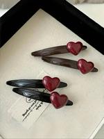 Vintage Heart Shaped Hair Clips, Cute Hair Accessories for Women & Girls, Minimalist Headwear Suitable for Thick Hair, Fashio...
