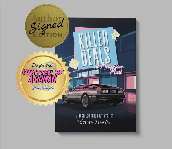 Signed! Killer Deals at Mayview Mall: A nostalgiacore cozy mystery - GenX Millennial paperback individual book