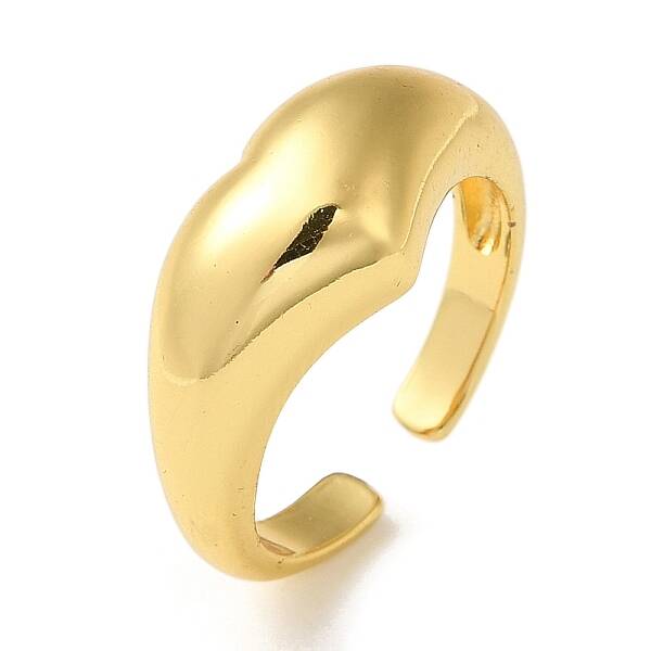 Rack Plating Brass Open Cuff Rings for Women