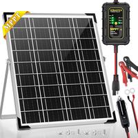 SUNAPEX 25W MPPT Solar Battery Charger Maintainer, 12V Waterproof Solar Panel Trickle Charger with MPPT Controller for Car, M...
