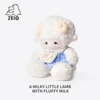 【ZEIO】Puff Puff Lamb doll Cute plush toy Rag Doll girl's birthday gift companion doll Fluffy Milky stuffed animals